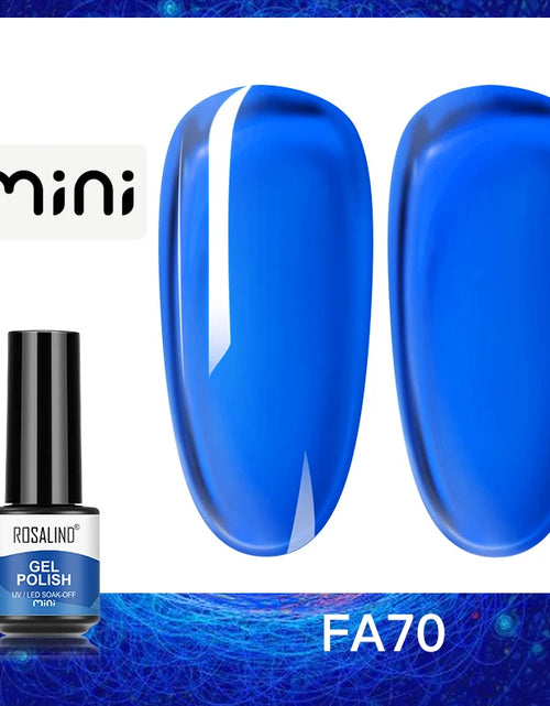 Load image into Gallery viewer, ROSALIND Bright Gel Nail Polish Mini 5ml Gel Polish Colorful Need UV Nail Lamp Semi-Permanent Base Top Gel Varnishes
