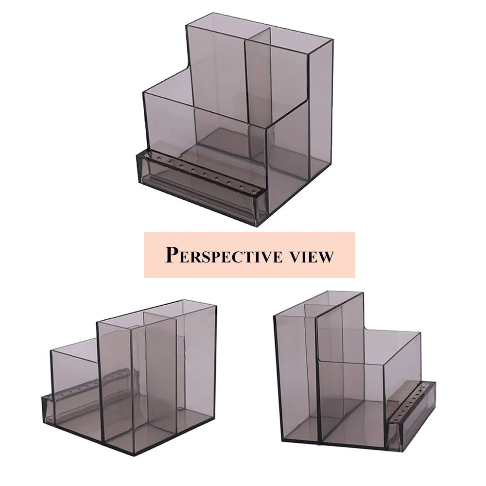 Nail Drill Bits Holder Display Clear Nail Display Box Transparent Makeup Storage Organizer Nail Manicure Tools