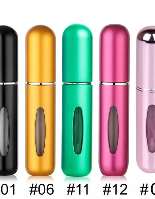 Load image into Gallery viewer, 5pcs 5ml Mini Refillable Perfume Atomizer Aluminum Perfume Bottle Portable Perfume Spray Bottle Travel Parfume Mini Bottle
