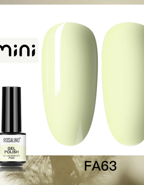 Load image into Gallery viewer, ROSALIND Bright Gel Nail Polish Mini 5ml Gel Polish Colorful Need UV Nail Lamp Semi-Permanent Base Top Gel Varnishes
