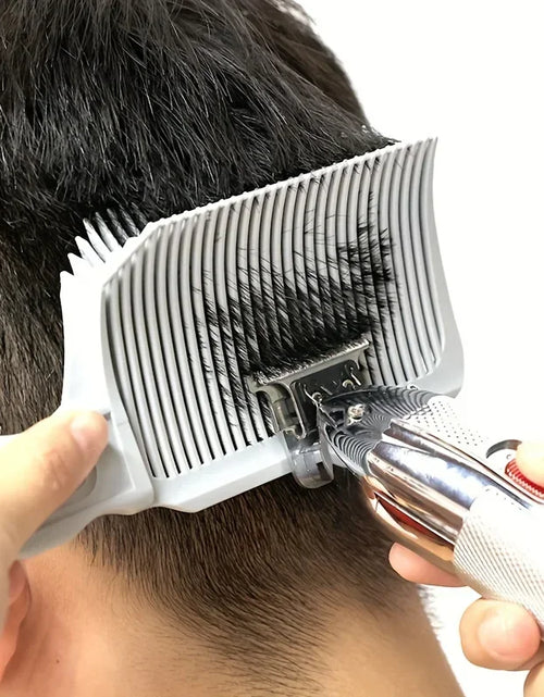 Load image into Gallery viewer, 1pc Hair cutting aids Plastic Flat head push Trimming comb Men&#39;s trimming Design major Flat comb Dedicated to hair salons
