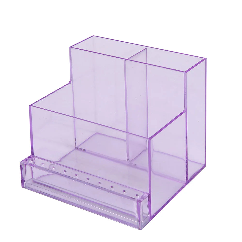 Nail Drill Bits Holder Display Clear Nail Display Box Transparent Makeup Storage Organizer Nail Manicure Tools