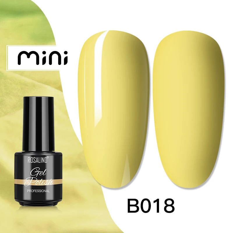 ROSALIND Bright Gel Nail Polish Mini 5ml Gel Polish Colorful Need UV Nail Lamp Semi-Permanent Base Top Gel Varnishes