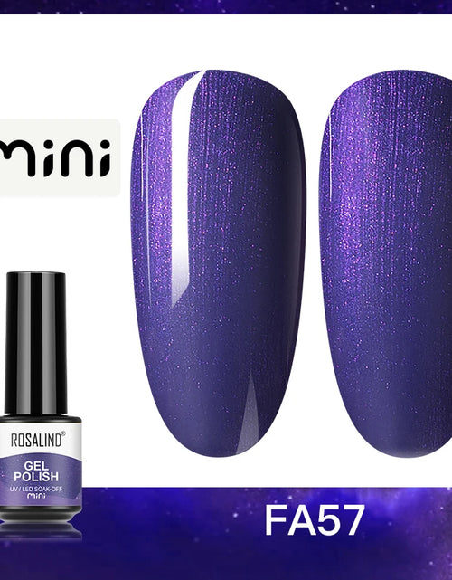 Load image into Gallery viewer, ROSALIND Bright Gel Nail Polish Mini 5ml Gel Polish Colorful Need UV Nail Lamp Semi-Permanent Base Top Gel Varnishes
