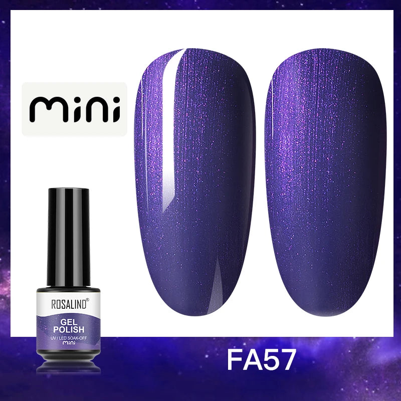 ROSALIND Bright Gel Nail Polish Mini 5ml Gel Polish Colorful Need UV Nail Lamp Semi-Permanent Base Top Gel Varnishes