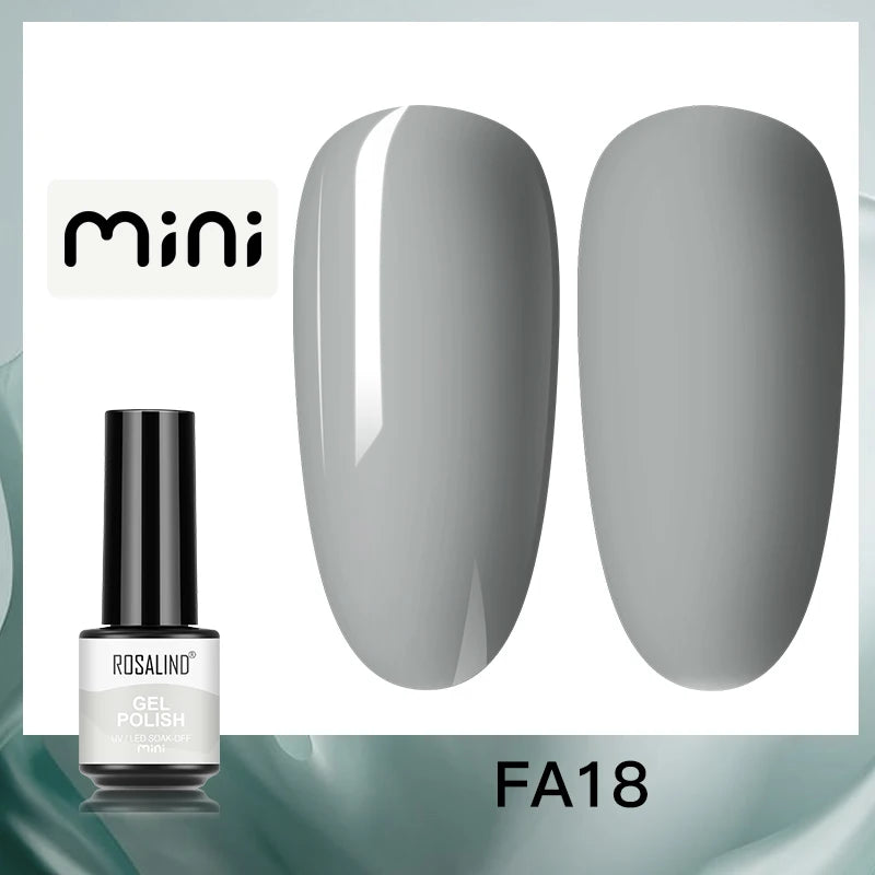ROSALIND Bright Gel Nail Polish Mini 5ml Gel Polish Colorful Need UV Nail Lamp Semi-Permanent Base Top Gel Varnishes