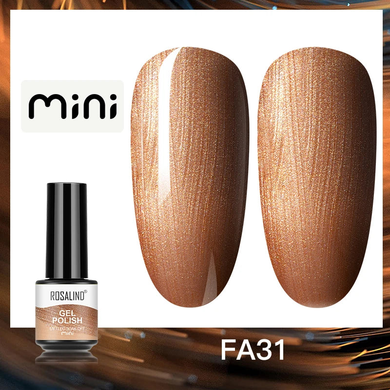 ROSALIND Bright Gel Nail Polish Mini 5ml Gel Polish Colorful Need UV Nail Lamp Semi-Permanent Base Top Gel Varnishes