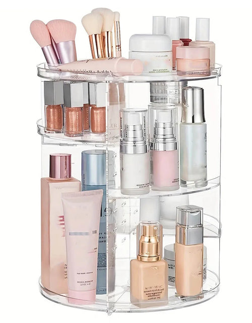 Load image into Gallery viewer, 360° Rotating Makeup Organizer, Spinning Bathroom Organizer Countertop, organizer for cosmetics,Cosmetic Holder Shelf,(Clear)
