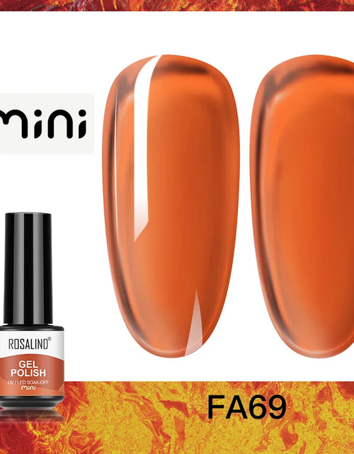 Load image into Gallery viewer, ROSALIND Bright Gel Nail Polish Mini 5ml Gel Polish Colorful Need UV Nail Lamp Semi-Permanent Base Top Gel Varnishes
