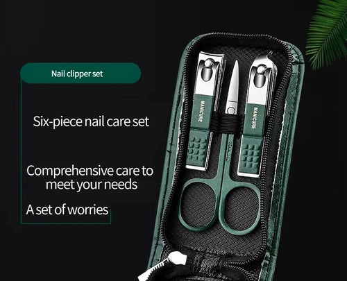 Load image into Gallery viewer, Nail Scissors Set Household High End Mens And Womens Special Nail Clippers Manicure Beauty Tools 6 Piece Portable Household
