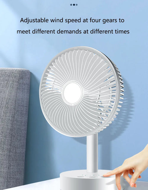 Load image into Gallery viewer, 3600mAh USB Desk Fan 4 Speed Adjustable Desktop Table Fan with Strong Wind Quiet Operation Kipas USB Oscillating Fan
