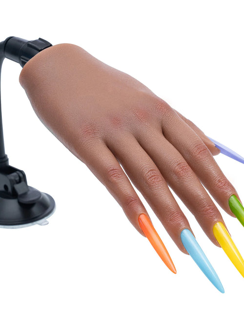 Load image into Gallery viewer, Nail Training Practice Hand For Acrylic Nails Silicone Fake Hands To Nail Practice Hand Model Filming Props Veikmv
