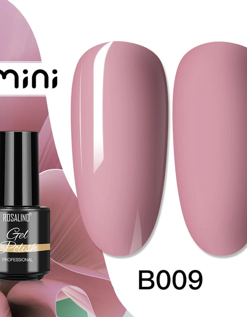 Load image into Gallery viewer, ROSALIND Bright Gel Nail Polish Mini 5ml Gel Polish Colorful Need UV Nail Lamp Semi-Permanent Base Top Gel Varnishes
