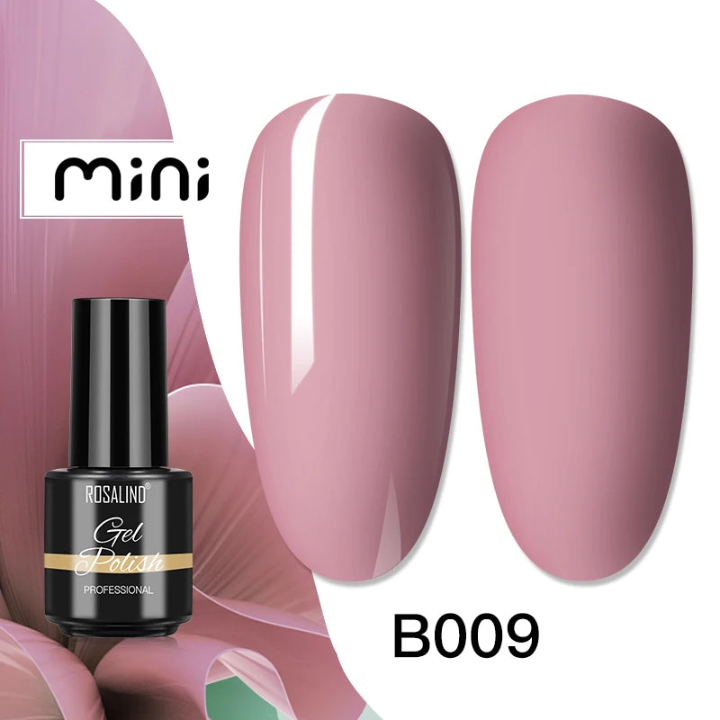 ROSALIND Bright Gel Nail Polish Mini 5ml Gel Polish Colorful Need UV Nail Lamp Semi-Permanent Base Top Gel Varnishes