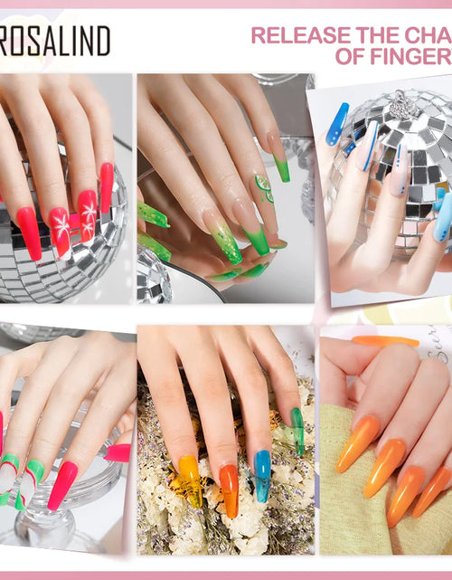 Load image into Gallery viewer, ROSALIND Bright Gel Nail Polish Mini 5ml Gel Polish Colorful Need UV Nail Lamp Semi-Permanent Base Top Gel Varnishes
