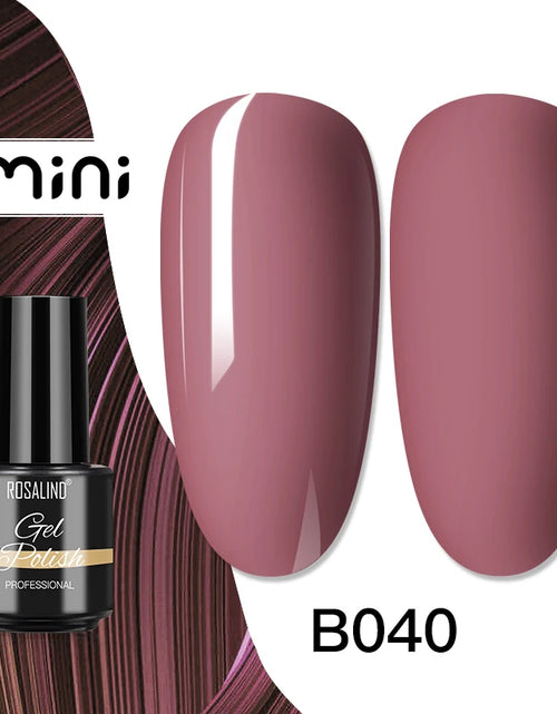 Load image into Gallery viewer, ROSALIND Bright Gel Nail Polish Mini 5ml Gel Polish Colorful Need UV Nail Lamp Semi-Permanent Base Top Gel Varnishes
