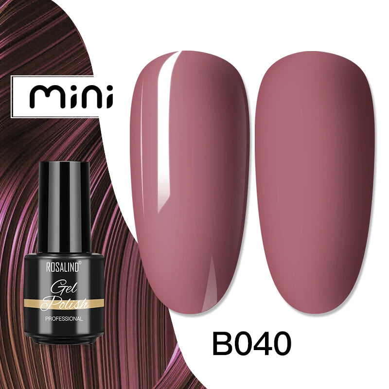 ROSALIND Bright Gel Nail Polish Mini 5ml Gel Polish Colorful Need UV Nail Lamp Semi-Permanent Base Top Gel Varnishes
