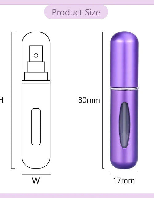 Load image into Gallery viewer, 5pcs 5ml Mini Refillable Perfume Atomizer Aluminum Perfume Bottle Portable Perfume Spray Bottle Travel Parfume Mini Bottle
