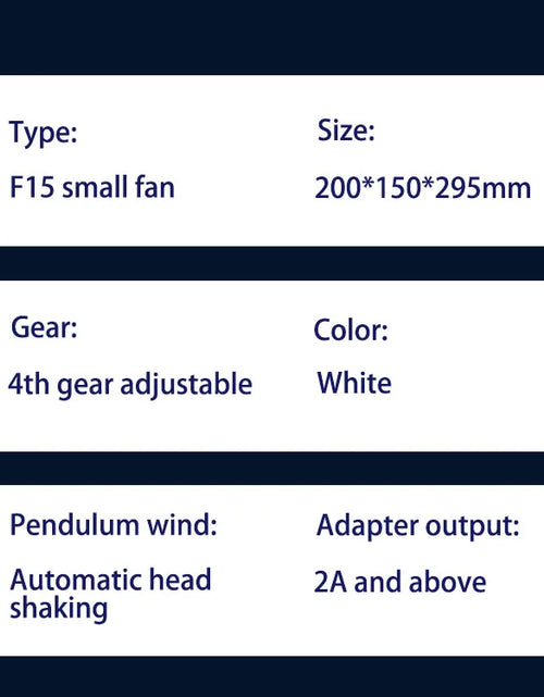 Load image into Gallery viewer, 3600mAh USB Desk Fan 4 Speed Adjustable Desktop Table Fan with Strong Wind Quiet Operation Kipas USB Oscillating Fan
