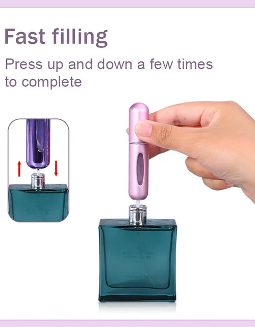 Load image into Gallery viewer, 5pcs 5ml Mini Refillable Perfume Atomizer Aluminum Perfume Bottle Portable Perfume Spray Bottle Travel Parfume Mini Bottle
