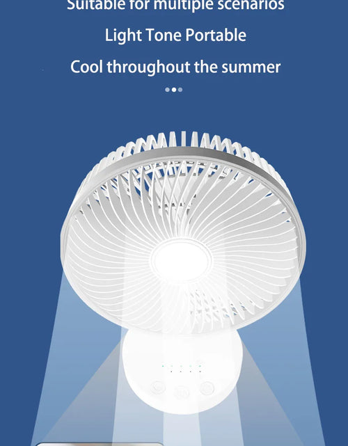 Load image into Gallery viewer, 3600mAh USB Desk Fan 4 Speed Adjustable Desktop Table Fan with Strong Wind Quiet Operation Kipas USB Oscillating Fan

