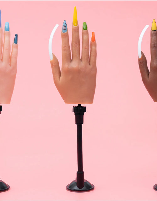 Load image into Gallery viewer, Nail Training Practice Hand For Acrylic Nails Silicone Fake Hands To Nail Practice Hand Model Filming Props Veikmv
