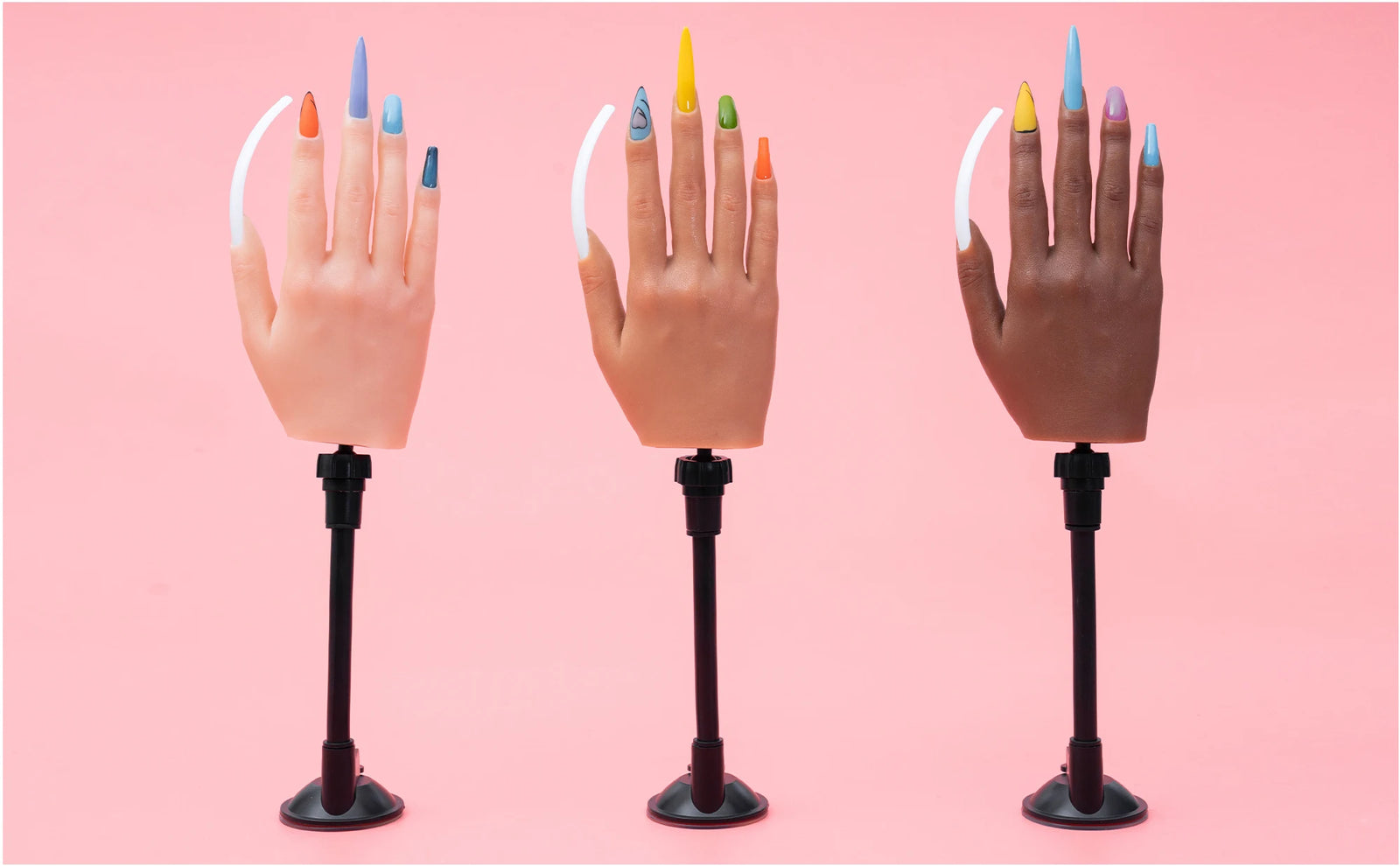 Nail Training Practice Hand For Acrylic Nails Silicone Fake Hands To Nail Practice Hand Model Filming Props Veikmv