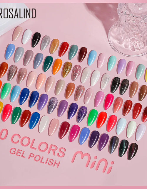 Load image into Gallery viewer, ROSALIND Bright Gel Nail Polish Mini 5ml Gel Polish Colorful Need UV Nail Lamp Semi-Permanent Base Top Gel Varnishes
