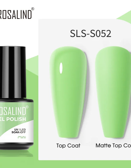 Load image into Gallery viewer, ROSALIND Bright Gel Nail Polish Mini 5ml Gel Polish Colorful Need UV Nail Lamp Semi-Permanent Base Top Gel Varnishes
