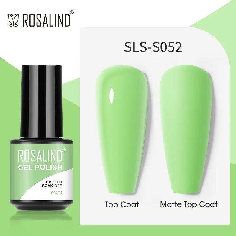 ROSALIND Bright Gel Nail Polish Mini 5ml Gel Polish Colorful Need UV Nail Lamp Semi-Permanent Base Top Gel Varnishes