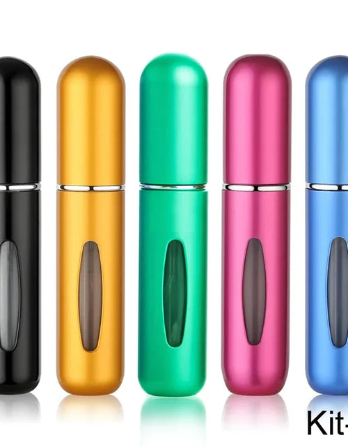 Load image into Gallery viewer, 5pcs 5ml Mini Refillable Perfume Atomizer Aluminum Perfume Bottle Portable Perfume Spray Bottle Travel Parfume Mini Bottle
