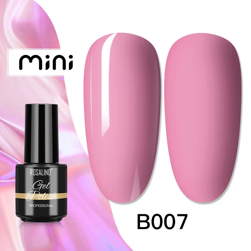 ROSALIND Bright Gel Nail Polish Mini 5ml Gel Polish Colorful Need UV Nail Lamp Semi-Permanent Base Top Gel Varnishes