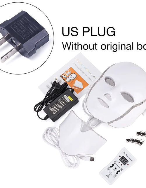 Load image into Gallery viewer, 7 Colors LED Facial Mask with Neck LED Light Photon Mask Skin Rejuvenation Anti Acne Beauty Device Face Lifting Firm Massager

