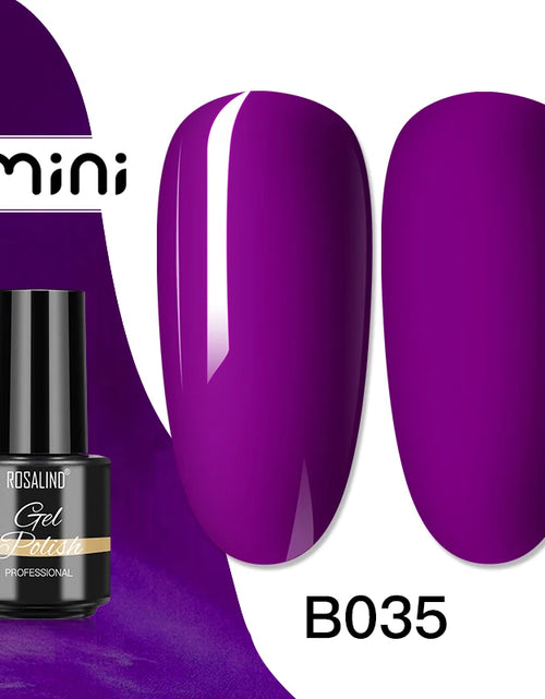 Load image into Gallery viewer, ROSALIND Bright Gel Nail Polish Mini 5ml Gel Polish Colorful Need UV Nail Lamp Semi-Permanent Base Top Gel Varnishes
