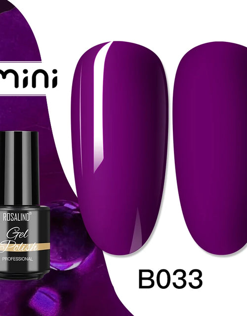 Load image into Gallery viewer, ROSALIND Bright Gel Nail Polish Mini 5ml Gel Polish Colorful Need UV Nail Lamp Semi-Permanent Base Top Gel Varnishes
