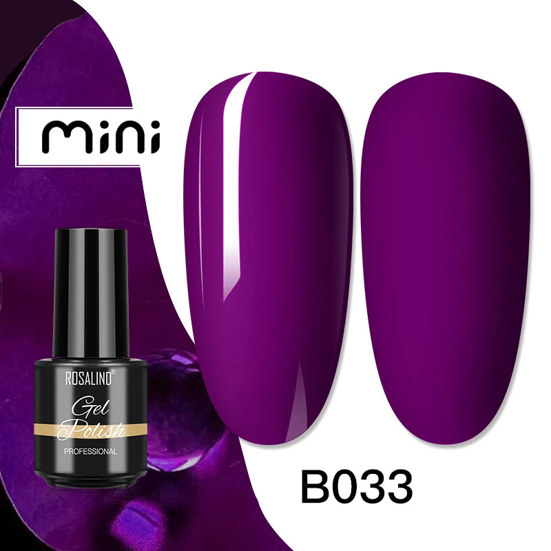 ROSALIND Bright Gel Nail Polish Mini 5ml Gel Polish Colorful Need UV Nail Lamp Semi-Permanent Base Top Gel Varnishes