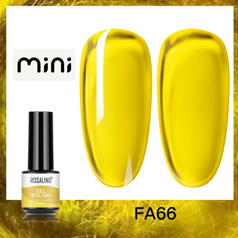 ROSALIND Bright Gel Nail Polish Mini 5ml Gel Polish Colorful Need UV Nail Lamp Semi-Permanent Base Top Gel Varnishes
