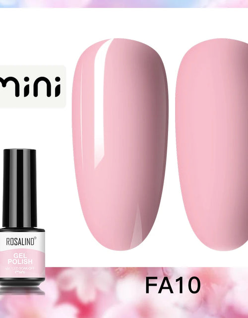 Load image into Gallery viewer, ROSALIND Bright Gel Nail Polish Mini 5ml Gel Polish Colorful Need UV Nail Lamp Semi-Permanent Base Top Gel Varnishes
