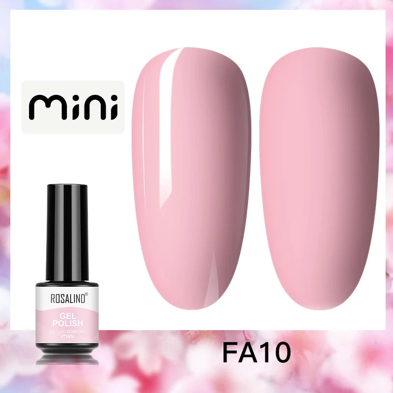 ROSALIND Bright Gel Nail Polish Mini 5ml Gel Polish Colorful Need UV Nail Lamp Semi-Permanent Base Top Gel Varnishes