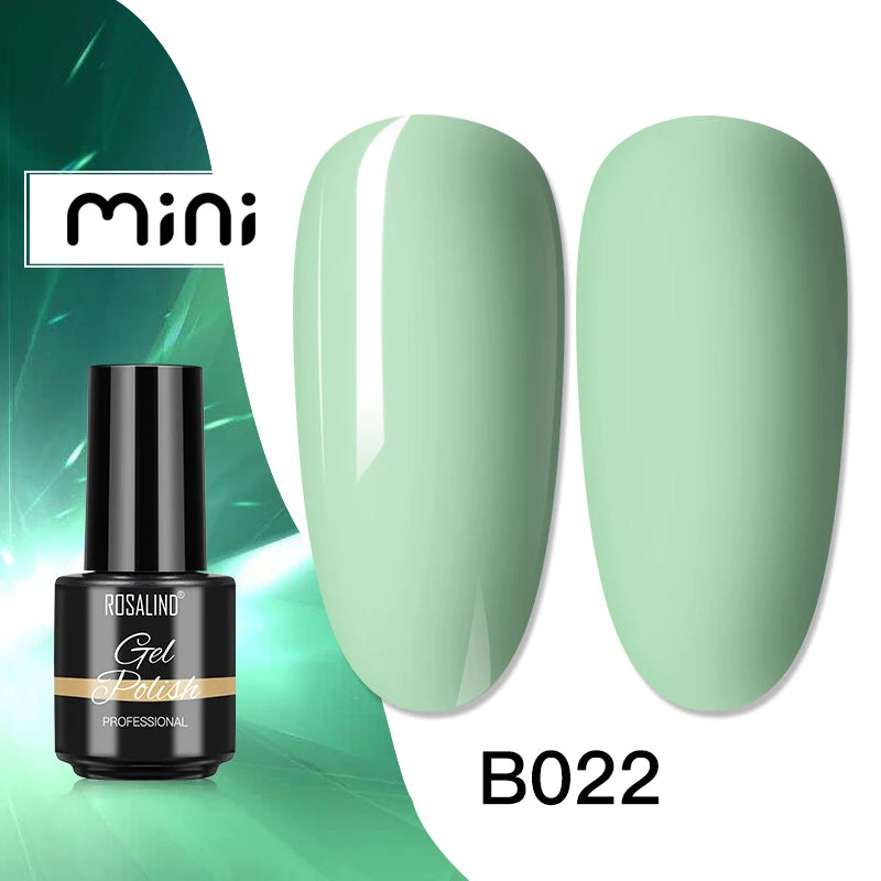 ROSALIND Bright Gel Nail Polish Mini 5ml Gel Polish Colorful Need UV Nail Lamp Semi-Permanent Base Top Gel Varnishes