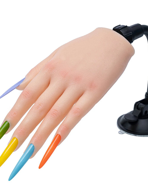 Load image into Gallery viewer, Nail Training Practice Hand For Acrylic Nails Silicone Fake Hands To Nail Practice Hand Model Filming Props Veikmv
