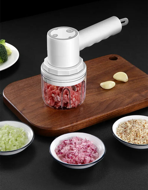 Load image into Gallery viewer, 4In1 Electric Vegetable Cutter Set Handheld Wireless Electric Garlic Masher Food Chopper Meat Grinder Machine Food Peel Slice
