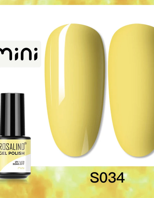 Load image into Gallery viewer, ROSALIND Bright Gel Nail Polish Mini 5ml Gel Polish Colorful Need UV Nail Lamp Semi-Permanent Base Top Gel Varnishes
