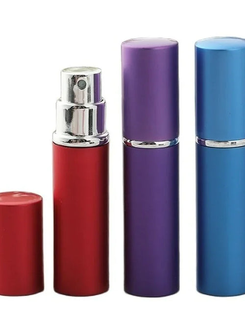 Load image into Gallery viewer, 5ml Portable Refillable Perfume Bottle With Atomizer Empty  Aluminum Parfume Case Container Spray Bottle Travel
