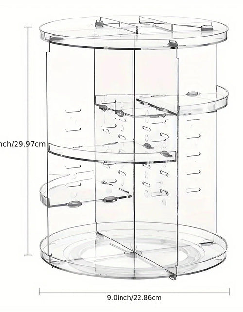 Load image into Gallery viewer, 360° Rotating Makeup Organizer, Spinning Bathroom Organizer Countertop, organizer for cosmetics,Cosmetic Holder Shelf,(Clear)
