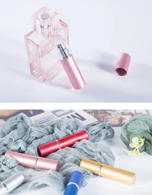 Load image into Gallery viewer, 5ml Portable Refillable Perfume Bottle With Atomizer Empty  Aluminum Parfume Case Container Spray Bottle Travel
