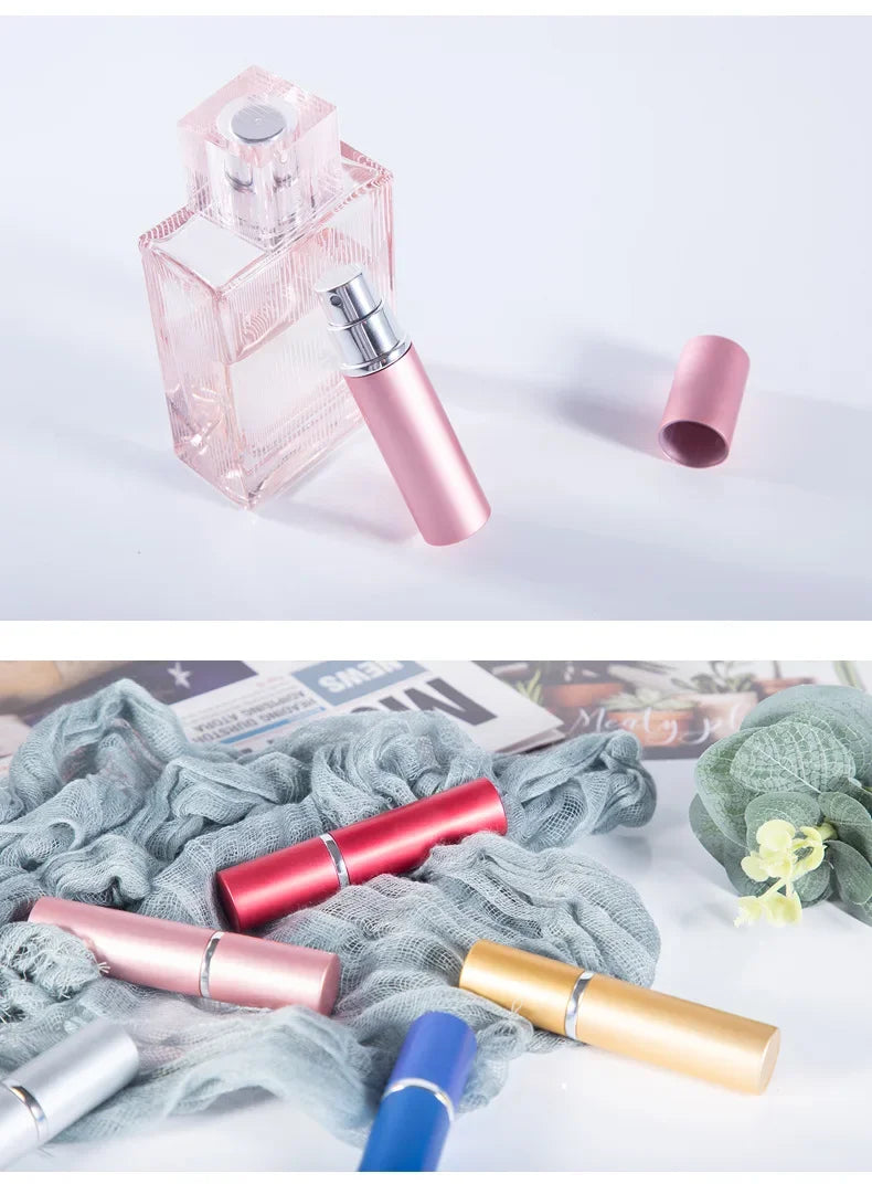 5ml Portable Refillable Perfume Bottle With Atomizer Empty  Aluminum Parfume Case Container Spray Bottle Travel