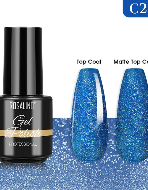 Load image into Gallery viewer, ROSALIND Bright Gel Nail Polish Mini 5ml Gel Polish Colorful Need UV Nail Lamp Semi-Permanent Base Top Gel Varnishes
