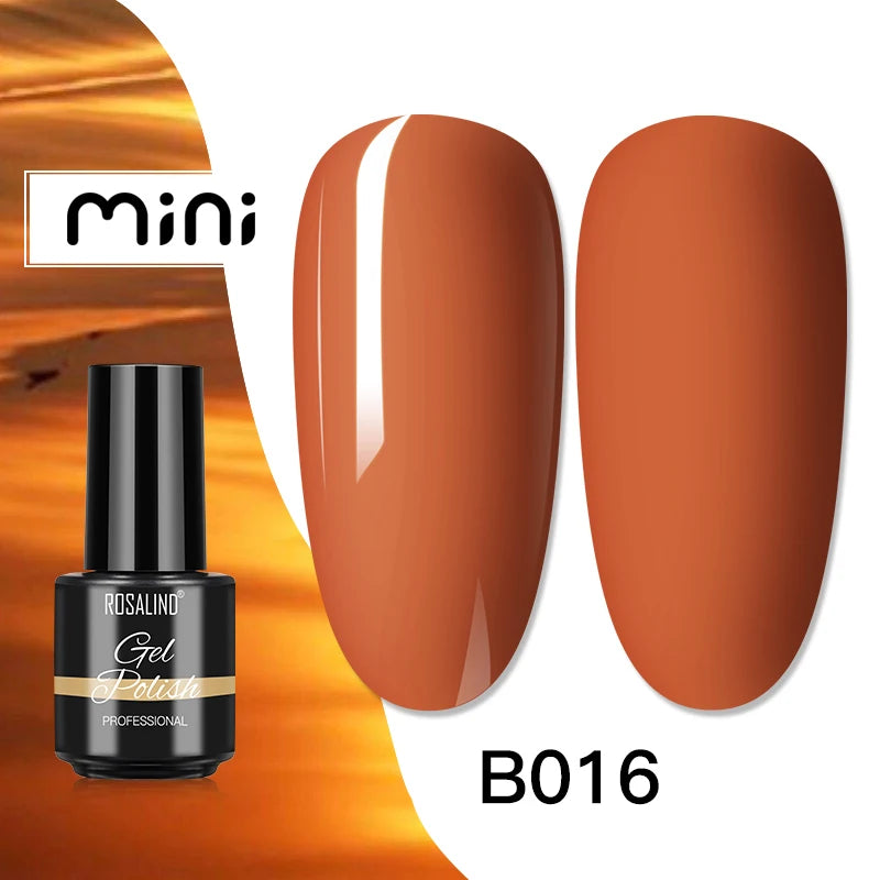 ROSALIND Bright Gel Nail Polish Mini 5ml Gel Polish Colorful Need UV Nail Lamp Semi-Permanent Base Top Gel Varnishes