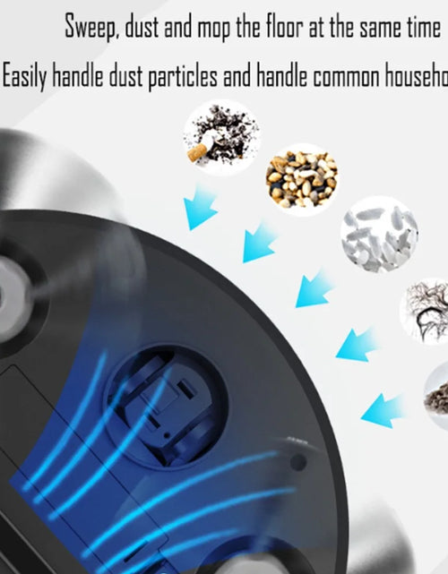 Load image into Gallery viewer, 3-in-1 Robot Vacuum Cleaner USB Rechargeable 1000Pa Suction Robotic Vacuum and Mop Combo for Home Floor Washing Carpet Pet Hair
